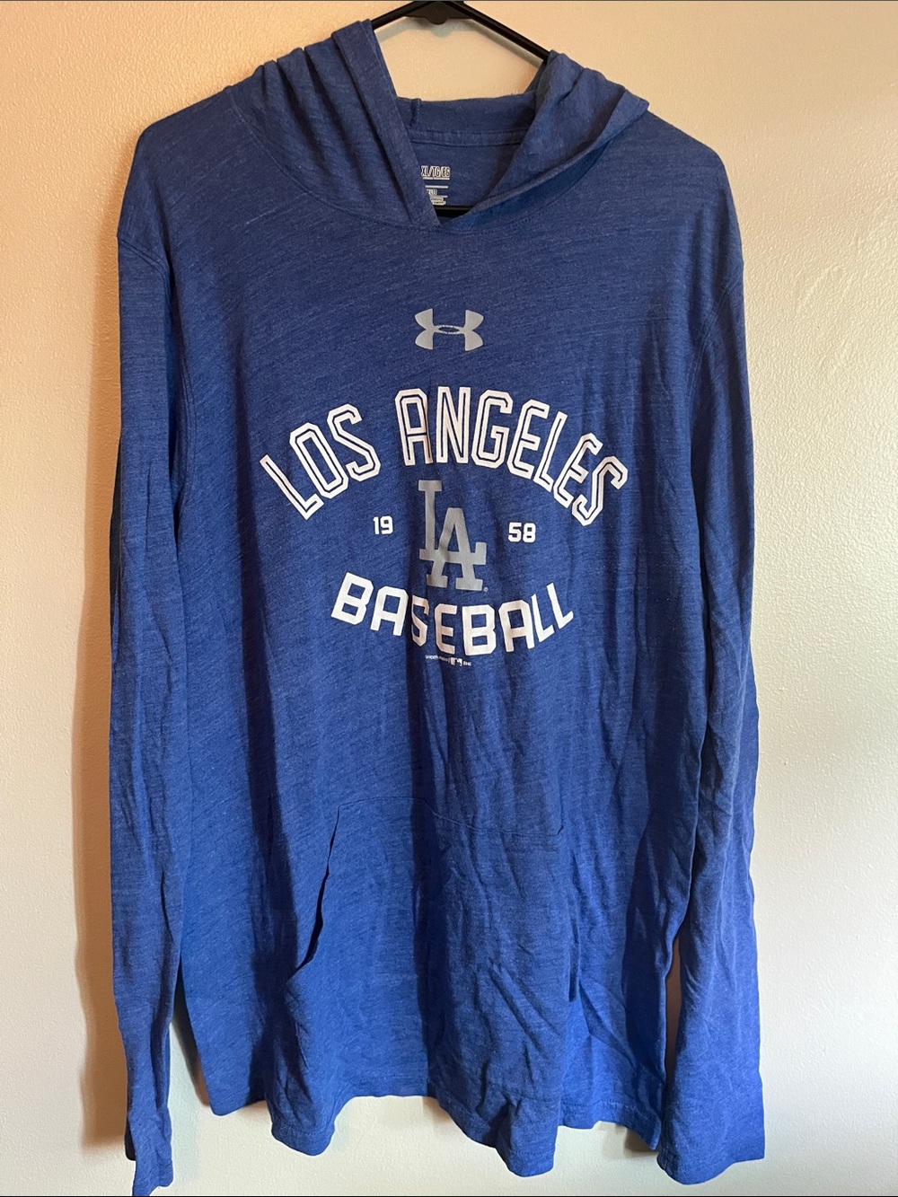 Under Armour Royal Blue Los Angeles Baseball Hooded Long Sleeve Tee